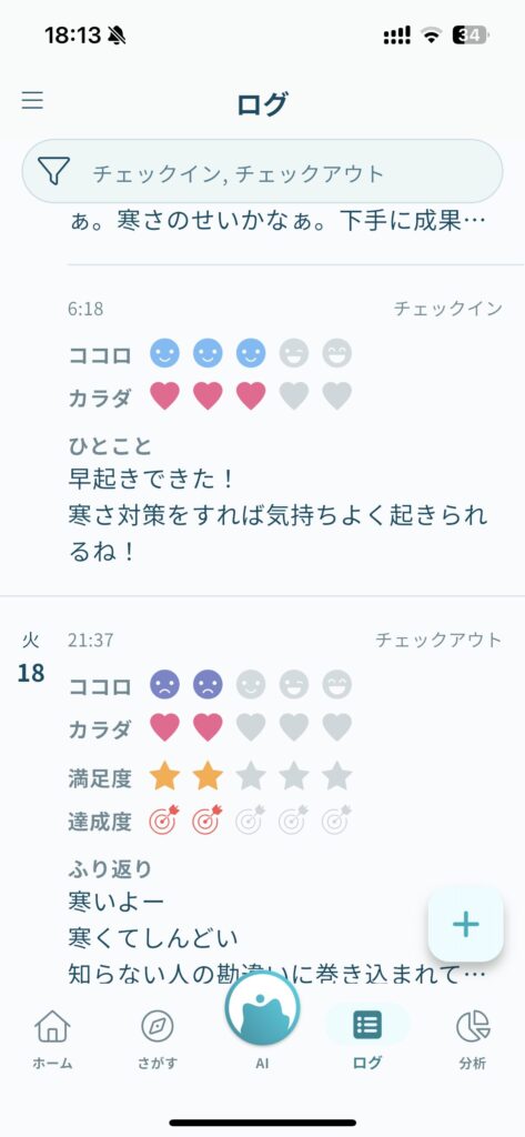 結果の振り返り画像です。