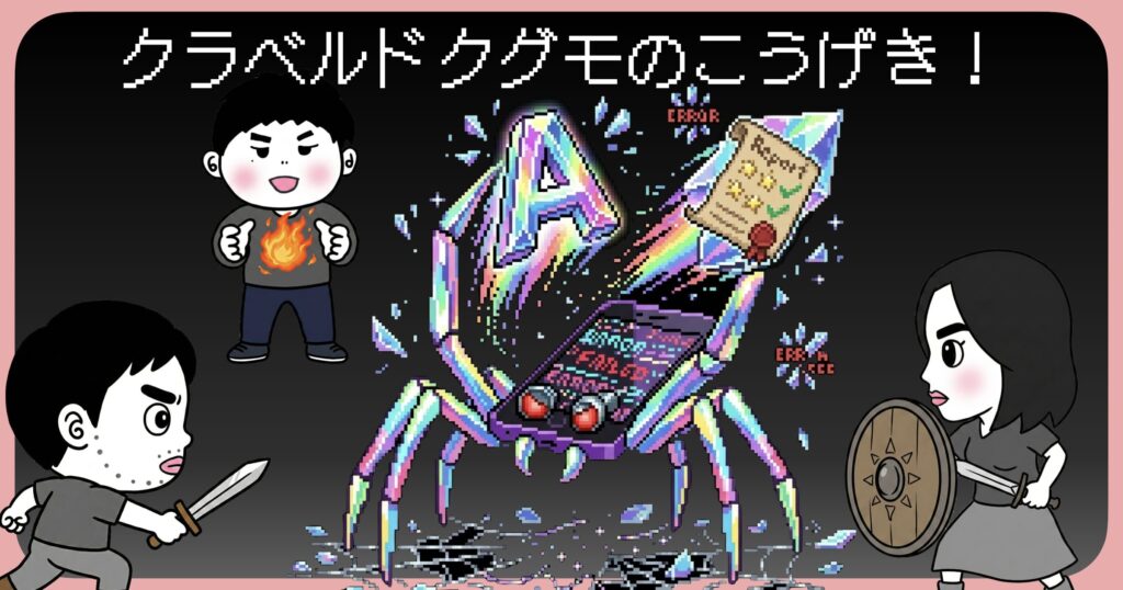 クラベルドクグモのこうげき！