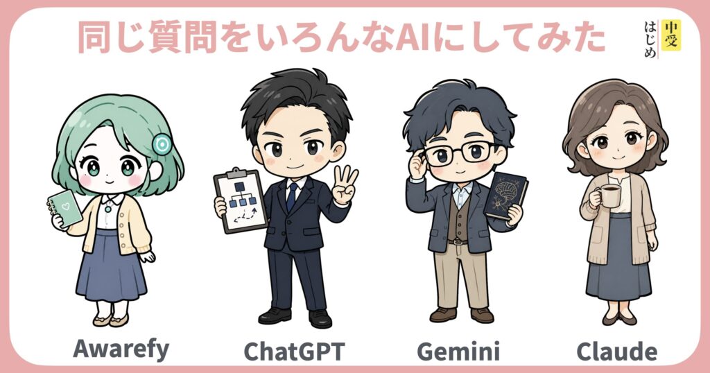 同じ質問をいろんなAIにしてみた