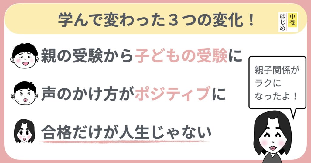 学んで変わった３つの変化