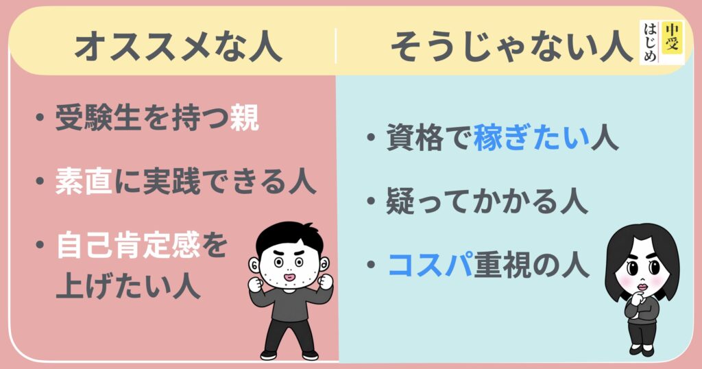 おすすめな人、そうじゃない人